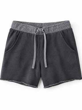 Free People Movement Gray Lounge Sweat Shorts Small Raw Hem Drawstring Cozy EUC